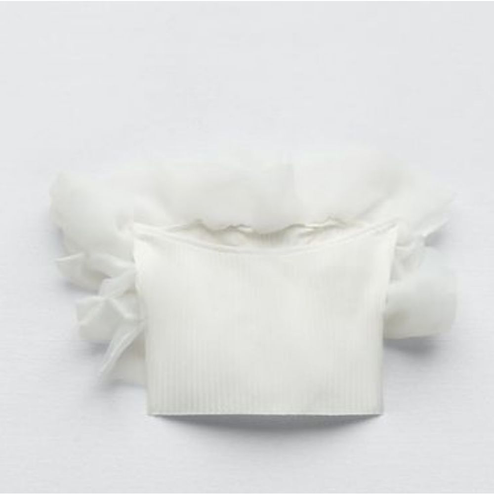 ZARA ORGANZA CROP TOP - Picture 7 of 10
